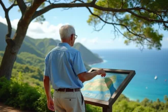 Trésors naturels et paysages de Guadeloupe et Martinique sur une carte