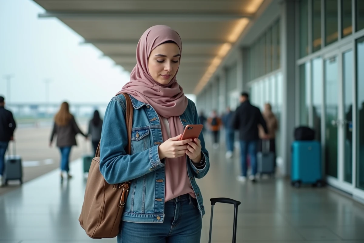 Jeune femme musulmane priant à l