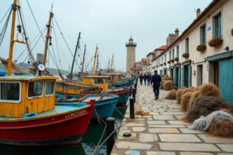 Bateaux de pêche colorés amarrés au port de la Cotinière sur l'île d'Oléron lors d'un road trip côte atlantique