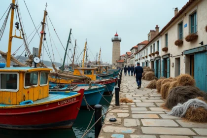 Bateaux de pêche colorés amarrés au port de la Cotinière sur l'île d'Oléron lors d'un road trip côte atlantique